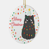 Fun Meowy Kerstkat Ornament (Rechts)
