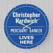 Fun Merchant Banker Wall Plaque Style Grote Klok