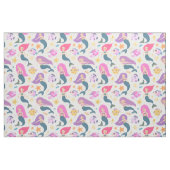 Fun Mermaid and Fish Pattern on White Stof (Fat Quarter)