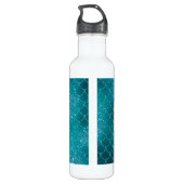 Fun Mermaid in Deep Aqua in een Roze Shell Waterfles (Achterkant)