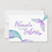 Fun Mermaid to be Sisters Bridesmaid proposal Kaar (Voorkant)