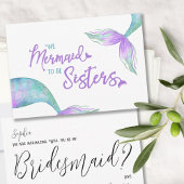 Fun Mermaid to be Sisters Bridesmaid proposal Kaar