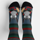 Fun Merry + Bright Customizable Donkey Blue Grey  Sokken (Top)