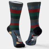 Fun Merry + Bright Customizable Donkey Blue Grey Sokken (Gebogen)