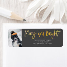 Fun Merry & Bright Gold & Dark Grey