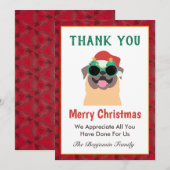 Fun Merry Christmas Dank u personaliseren Feestdagenkaart (Voorkant / Achterkant)