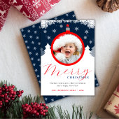 Fun Merry Christmas Photo Ornament Feestdagenkaart