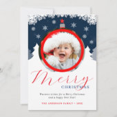 Fun Merry Christmas Photo Ornament Feestdagenkaart (Voorkant)