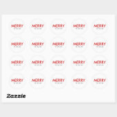 Fun Merry Custom Holiday Sticker of Labels (Vel)