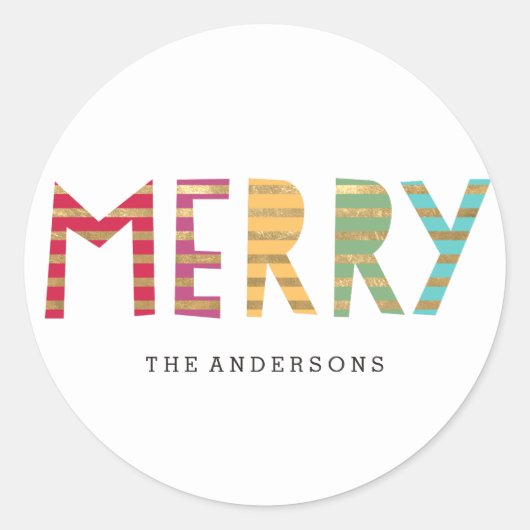Fun Merry Custom Holiday Sticker of Labels (Voorkant)