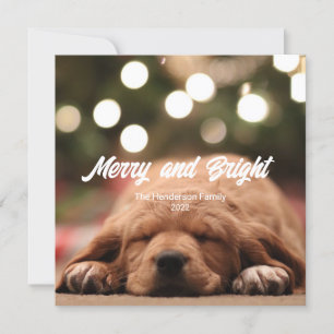 Fun Merry en Bright Foto met Kerstmis Kaart