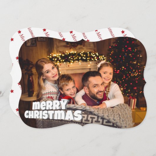 Fun Merry Fancy met kerstmis Feestdagenkaart (Voorkant / Achterkant)