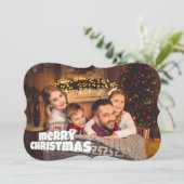 Fun Merry Fancy met kerstmis Feestdagenkaart (Staand voorkant)