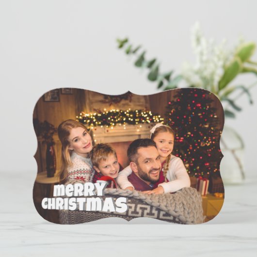 Fun Merry Fancy met kerstmis Feestdagenkaart (Staand voorkant)