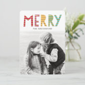 Fun Merry Holiday-fotokaart Feestdagenkaart (Staand voorkant)