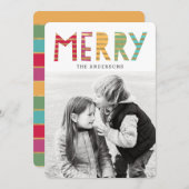 Fun Merry Holiday-fotokaart Feestdagenkaart (Voorkant / Achterkant)