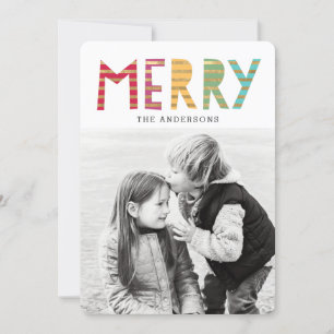 Fun Merry Holiday-fotokaart Feestdagenkaart