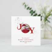Fun Merry kerst Joy Photo Holiday Card (Staand voorkant)