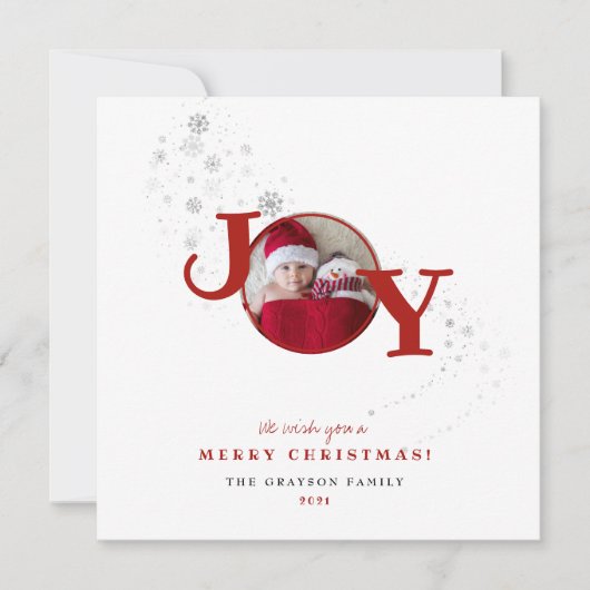 Fun Merry kerst Joy Photo Holiday Card (Voorkant)