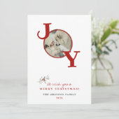 Fun Merry kerst Joy Photo Holiday Card (Staand voorkant)