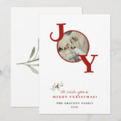 Fun Merry kerst Joy Photo Holiday Card (Voorkant / Achterkant)