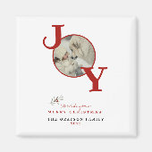Fun Merry kerst Joy Photo Holiday Card Magneet (Voorkant)