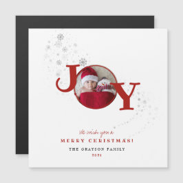 Fun Merry kerst Joy Photo Holiday Card Magnet