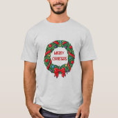 Fun Merry kerst Whimsical Reef Red Bow Modern T-shirt (Voorkant)