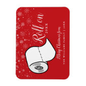Fun Merry kerstfamilienaam Roll on New Year Magneet (Verticaal)