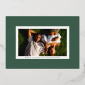 Fun Merry KerstHappy Lettering Foto terug Folie Feestdagenkaart (Achterkant)