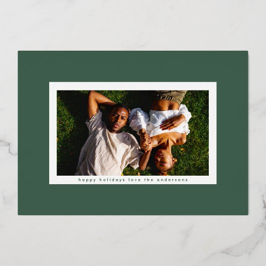 Fun Merry KerstHappy Lettering Foto terug Folie Feestdagenkaart (Achterkant)