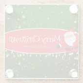 Fun Merry kerstkerstkerstkerstkerstkerstkerstkerst Glazen Onderzetter (Achterkant)