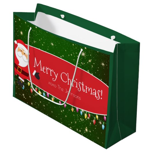 Fun Merry kerstkerstkerstkerstkerstkerstkerstkerst Groot Cadeauzakje (Voorkant Gekanteld)