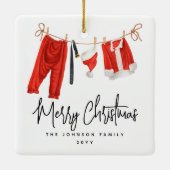 Fun Merry kerstkerstkerstkerstkerstkerstmis Keramisch Ornament (Achterkant)