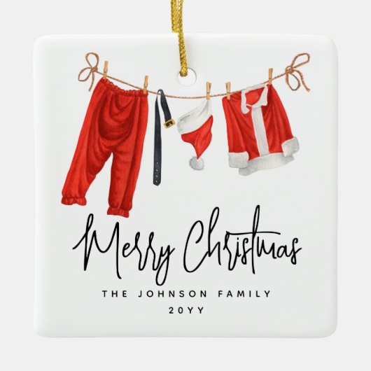 Fun Merry kerstkerstkerstkerstkerstkerstmis Keramisch Ornament (Voorkant)