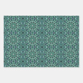 Fun met Blauwgroen en zwart Inpakpapier Vel (Voorkant 3)