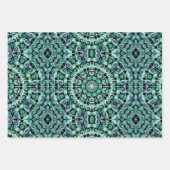 Fun met Blauwgroen en zwart Inpakpapier Vel (Voorkant 2)