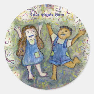 Fun. met Fairies Art Aangepast ronde Decale Sticke Sticker