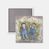 Fun. met Fairies Art, aangepaste koelkast-magneten Magneet (Voorkant / Achterkant)