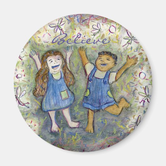 Fun. met Fairies Art, aangepaste koelkast-magneten Magneet (Voorkant)