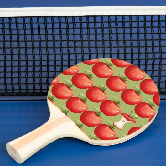 Fun met fruitrode appel tafeltennisbatje (Insitu)
