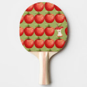 Fun met fruitrode appel tafeltennisbatje (Voorkant)