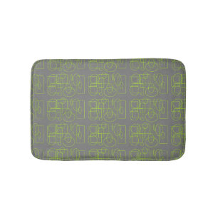 Fun met groen en grijs badmat