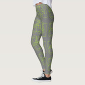 Fun met groen en grijs leggings (Links)