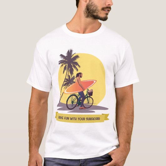 Fun met je Surfboard T-shirt (Voorkant)