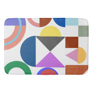 Fun met kleurrijke geometrische vormen badmat