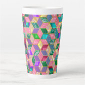 Fun, met meer gemengde ruitvormige hexagon 2 latte mok (Voorkant)