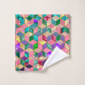 Fun, met meer gemengde ruitvormige hexagon bad handdoek (Wasdoekje)