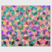 Fun, met meer gemengde ruitvormige hexagon cadeaupapier (Vlak)