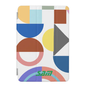 Fun met naam van kleurrijke geometrie iPad mini cover